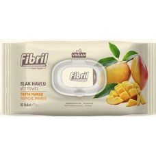 FIBRIL VEGAN Мокри кърпи -90 бр. - МАНГО