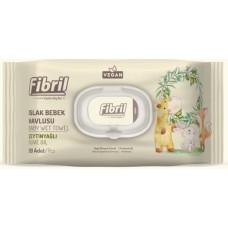 FIBRIL VEGAN Мокри кърпи -90 бр. - МАСЛИНА БЕБЕШКИ