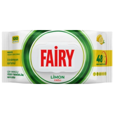 FAIRY Почистващи мокри кърпи 100бр. - LEMON