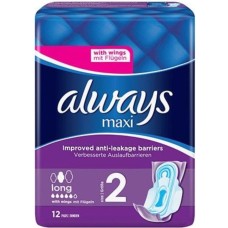 ALWAYS MAXI Дамски превръзки с крилца-12бр ALWAYS MAXI Дамски превръзки с крилца-12бр