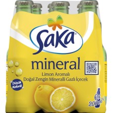 SAKA Натурална,минерална газирана напитка с вкус на Лимон -200мл. SAKA Натурална,минерална газирана напитка с вкус на Лимон -200мл.