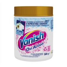 VANISH Oxi Action Прахообразен препарат за премахване на петна, предназначен за бели тъкани -500гр. VANISH Oxi Action Прахообразен препарат за премахване на петна, предназначен за бели тъкани -500гр.