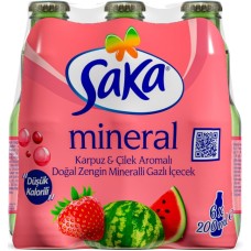 SAKA Натурална,минерална газирана напитка с вкус на Диня и Ягода -200мл. SAKA Натурална,минерална газирана напитка с вкус на Диня и Ягода -200мл.
