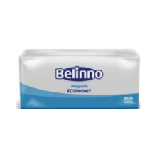BELINNO Салфетки ECONOMY 24,5/24,5- 200бр. Еднопластови